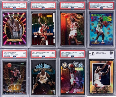 1996-2020 Topps & Assorted Brands Michael Jordan Graded Card Collection (8)